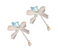 PLCPDM 2pcs Teenager Girl Costume Star Bowknot Hairclip Women Girl Hairclip Multifunction Kids Hair Sweet