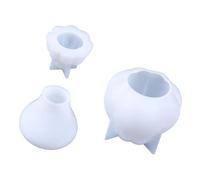 PLCPDM 3 Part Stackable Elastomer Vegetable Cast Three Wheeled Rosin Art Productions Consumable 40℃~230℃ Temperature Extent Smooth Face Cleansing Recyclable Elastomer Flame Molds