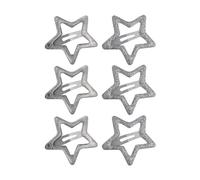 PLCPDM 6pcs Fashion Sparkling Five-Pointed Star Hairpins Hair Duckbill Clip Sweet Hair Barrettes Fashion Hair Accessory Gifts
