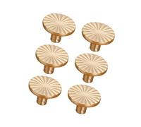 PLCPDM 6Pieces Zines Alloy Cabinets Pull with Brushed Brass Finish for Stylish and Sturdy Furniture Hardware Easy Installion Living Room Cabinets Knobs