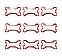PLCPDM 9Pcs Bone Shaped Spring Clasps Aluminum Alloy Spring Snapping Hook Clip Keyring Metal Carabiner Keychains Buckle Hardware Bone Shaped Aluminum Carabiner Water Bottle Hangings Buckle