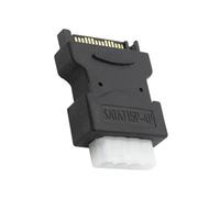 PLCPDM ABS SATAs-IDE Power Adapters: 15Pin to 4Pin Female Connector for Enhanced Compatibility IDE to SATAs Power Converter