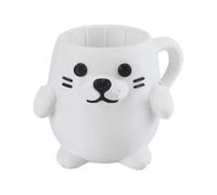 PLCPDM Cartoon Animal Shape Ice Cream Cup Sleeve Holder With Antifreeze Handle And Secret Candy Compartment Double Spoons Ice Cream Pint Holder