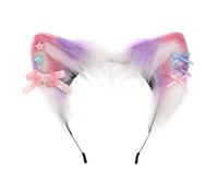 PLCPDM Cat Ears Headbands Furry Plush Headbands Hair Accessories for Girls and Womens Holiday Party Headwear
