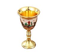 PLCPDM Classic-Beverage-Goblet with Tall Legs and Solid-Base European Small Wine Cup Gold- Stylish-Wedding Ornament Beverage-