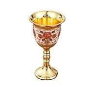 PLCPDM Classic-Beverage-Goblet with Tall Legs and Solid-Base European Small Wine Cup Gold- Stylish-Wedding Ornament Beverage-