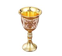 PLCPDM Classic-Beverage-Goblet with Tall Legs and Solid-Base European Small Wine Cup Gold- Stylish-Wedding Ornament Beverage-