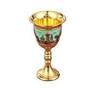 PLCPDM Classic-Beverage-Goblet with Tall Legs and Solid-Base European Small Wine Cup Gold- Stylish-Wedding Ornament Beverage-
