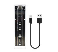 PLCPDM Clear Drive Enclosure Disk Case USB3.1 Type C 10Gbps Data Transfer Compatible for Multiple Models Clear Enclosure
