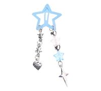 PLCPDM Color Five-pointed Star Hair Clip Sweet Cool Filigree Metal Hairpins Simple Fashion Children Girls Hair Headdress