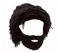 PLCPDM Cosplay Caveman Theme Knit Hat Acrylic Yarn Crocheted for Outdoor Accessory Men ' s Wigs Cap