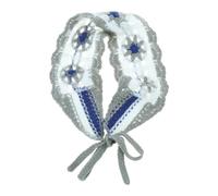 PLCPDM Crochet Headband Hollow Out Hair Kerchief Tie Back Headwrap Ethnic Flower Pattern Turban for Girls Photo Props