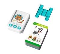 PLCPDM Double-Sided Russian/English Learning Toy: Talking Cards Enhances Cognitive Growth & Fine Motor Control 3+ Bilingual Talking Flashcards Educational Toy