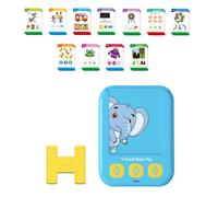 PLCPDM Double-Sided Russian/English Learning Toy: Talking Cards Enhances Cognitive Growth & Fine Motor Control 3+ Bilingual Talking Flashcards Educational Toy