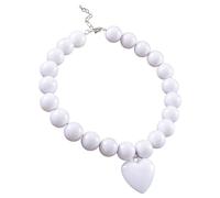 PLCPDM Elegant Beaded Large Heart Necklace Symbolizing Forever Love And Sophistication For Fashion Forward Women Beaded Necklace