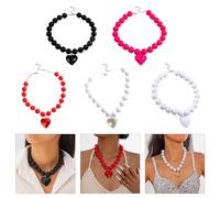PLCPDM Elegant Beaded Large Heart Necklace Symbolizing Forever Love And Sophistication For Fashion Forward Women Beaded Necklace