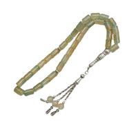 PLCPDM Elegant Prayer Bead 33 Cylinder Glass Beads for Religious Practice Comfortable Wrist Jewelry Gift Multi Color Rosary