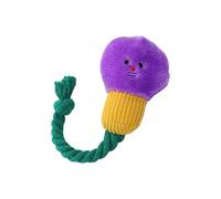 PLCPDM Engaging Bulb Plush Toy for Puppies Squeaky Chew Resistant Teething Cotton Rope for Small Breeds Exercise Engagement Squeaky Teether for Pet