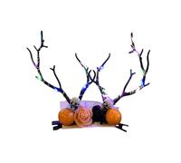 PLCPDM Gothics Antlers Flashing Hairband for Kids Adult Party Costume Day of the Death Glowing Headband Halloween Accessories