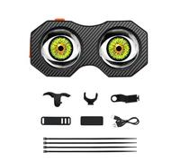 PLCPDM High Brightness Devil Eyes Bicycles Rear Lights Programmable Bikes Tail Lamp Dynamic LED Light Enduring Dynamic LED Light