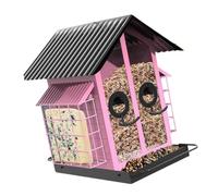 PLCPDM Large Capacity Bird Feeder for Outdoor Use with Perch Multiple Drainage Holes and Easy Hanging Feature