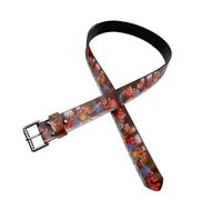 PLCPDM Lightweight PU Leather Wauist Belt Depicting Last Supper Retro Painting Adjustable Waistband for Daily Use the Last Supper Belt Oil Painting Accessory