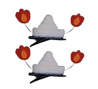 PLCPDM Little Flame Hat Hair Clip for Halloween Festival Side Clip Women Girl Hair Barrettes Holiday Celebrating Hair Accessory