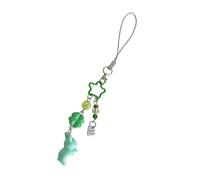 PLCPDM Lucky Clovers Leaf Acrylic Phone Charm Pendant Lovely Cartoon Design Lovely Cartoon Phone Strap Accessory For Women Cute Culture Design Keychain