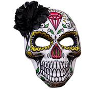 PLCPDM Masquerade Mexicans Day of the Deads Halloween Cosplay Costume Rose Suger Skeleton Masked Party Masked Unisex Suger Skull