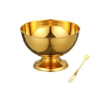 PLCPDM Nonrust Steel Serving Dish with Sturdy Construction for Ice Creams Salads and Dessert Easy to Cleaning Portable Serving Bowl