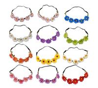PLCPDM Pack of 12 Flower Headbands,Hair Wreath Girl Breath Flower Flower Headbands for Women Wedding