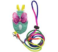 PLCPDM Parrots Flying Suit and Colorful Rope with Beautiful Butterfly-shape Bowknot Bird Straps Outdoor Activities Training