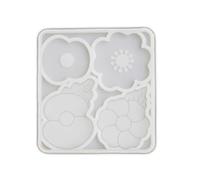 PLCPDM Premium Silicone Flower Mould Set - Poppy Design for Resin Casting, Epoxy Jewellery Making, Candle & Soap Crafting - Reusable Flexible Baking Molds for Chocolate, Fondant, Cake Decorations