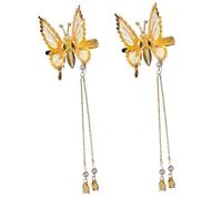 PLCPDM Shaking Butterfly-Nymph Headwear with Pearls Adorns Hair Clip Photo Props Women Hair Ornaments Fairy Pearls