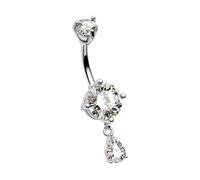 PLCPDM Sport-Friendly Belly Button Jewelry Smooth Piercing for Active Lifestyles, Easy Install Stainless Steel Belly Rings Body Jewelry Comfort Fit
