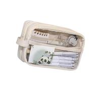 PLCPDM Transparent Zippers Pencil Bag with Dedicated Storage Sections Large Capacity Water Resistant School Accessory Transparent School Supplies Organizers