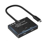 PLCPDM USB C 8K Display Switcher 10Gbps 1 in 2 Out / 2 in 1 Out | Between Two Devices in Any Setting for Device Switching and Content Switching Without Repeated Plugging