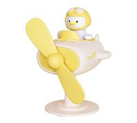 PLCPDM USB Desk Fan Small Cooling Fan USB Powered Little Yellow Duck Shape Multi-angle Adjustment Desk Small
