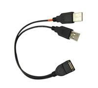 PLCPDM USB2.0 Adapter Cable USB Splitter for Fast Charging and Data Syncing Cable with Robusts Design and Red Charging Marker USB Extension Cord