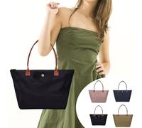 PLCPDM Women Bag Foldable Dumplings Bag Simple Top Handle Large Capacity Shoulder Handbag All-Matching Commyting Women Shoulder Shopping Foldable Dumplings Top Handle Handbag