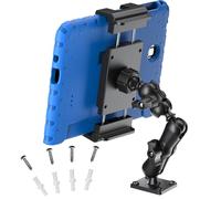 PLDHPRO Tablet Wall Mount Holder Drill Base, iPad Mouning-Swivel for Truck Car Dashboard Desk with 1"/25mm Ball Joint, Stand Vehicle Commercial Industrial Heavy Duty 5.1"-15.6" Accessories - Black