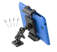 PLDHPRO Tablet Wall Mount Holder with Drill Base, Adjustable iPad Wall Mounted Stand Compatible with 5.1'' - 15.6'' Phones Tablets for Truck Dashboard Desk Kitchen Cabinet