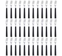 Pleafind 36 Piece Dinner Forks, Stainless Steel Cutlery Forks with Black Handles, Fork Set for Home/Kitchen/Restaurant, Mirror Polished, 7.2 Inch, Dishwasher Safe