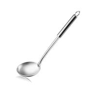 Pleafind Soup Ladle (13.6 Inch), Cooking Spoon, Ladle, Stainless Steel Soup Spoon, Wok Spoon for Stirring, Portioning and Serving Soups in Restaurants and at Home, Dishwasher Safe