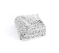 PLEASANT BOULEVARD | Leopard Throw Blanket Fleece, Premium Lightweight Cozy Warm Plush Microfiber Bedspread for Couch Sofa and Bed (Gray, King (108 x 90 inches))