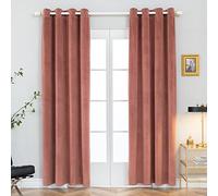 PLEASANT BOULEVARD Velvet Curtains [2 Panels] Heavy Blackout Window Drapes with Grommet, Thermal Insulated Darkening Curtains for Living Room, Bedroom, & Home Decor (52" W x 95" L, Canyon Rose)