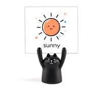 Pleasant Sunny Day Sunbeam Memo Holder Cartoon Black Cat Stand Decoration