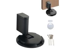 Pleasantk Door Wedge Stopper,2025 New Magnetic Windproof Door Stopper Wedge,Punch-Free Mechanical Silent Floor Door Stop,Adjustable Height,with Tape & Screws,for Home Office Doors (Black)