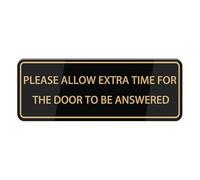 Please Allow Extra Time For The Door To Be Answered Sign, Self Adhesive Sign For Front Door Or Wall Quick And Easy Installation Design For Your Home, Office, Public, Yard 4×16 Inch