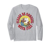 Please Be Careful with Fire Smokey Bear Vintage Sketch Long Sleeve T-Shirt